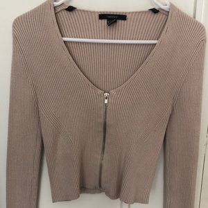 Forever 21 knit long sleeve crop top